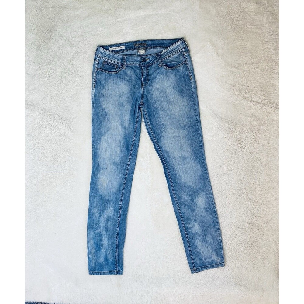 Decree Women’s Size 13 Light Wash Skinny Jeans Y2K Faded Denim - Picture 5 of 7